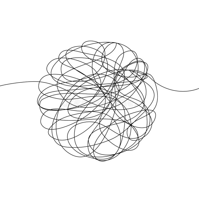 Random circle line vector illustration