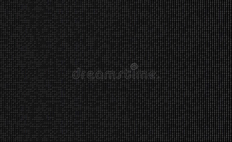 Random pattern of black and white binary code with ones and zeros on a terminal screen background. Coding text hacker concept stock images, royalty-free photos and pictures