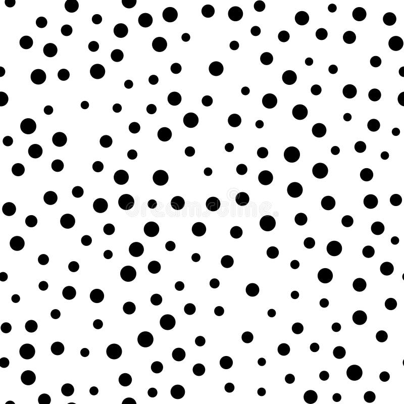 Random Scattered Polka Dots, Abstract Black and White Background Stock ...