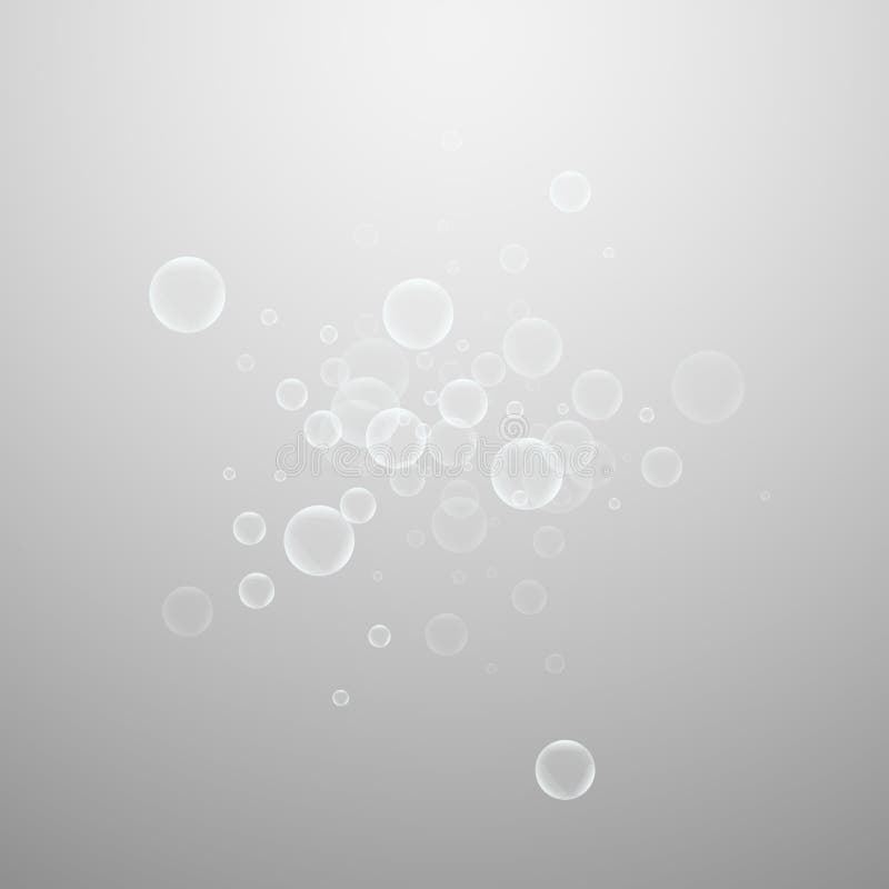Random soap bubbles abstract background. Blowing b. Ubbles on light grey background. Bizarre soapy foam overlay template. Unique vector illustration stock illustration Random soap bubbles abstract background. Blowing b. Ubbles on light grey background. Bizarre soapy foam overlay template. Unique vector illustration stock illustration