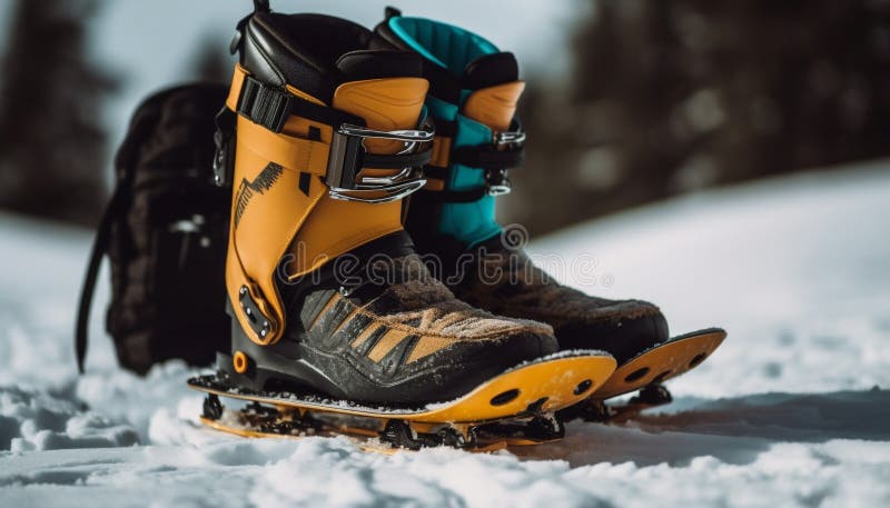 Randonnée Avec Crampons Dans La Neige Générée Par L'ai Illustration Stock -  Illustration du froid, extrême: 275768444