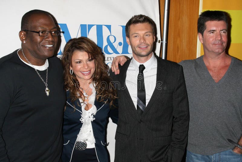 Randy Jackson and Paula Abdul with Ryan Seacrest and Simon Cowell at the 24th Annual William S. Paley Television Festival Featuring "American Idol" presented by the Museum of Television and Radio. DGA, Beverly Hills, CA. 03-01-07. Randy Jackson and Paula Abdul with Ryan Seacrest and Simon Cowell at the 24th Annual William S. Paley Television Festival Featuring "American Idol" presented by the Museum of Television and Radio. DGA, Beverly Hills, CA. 03-01-07