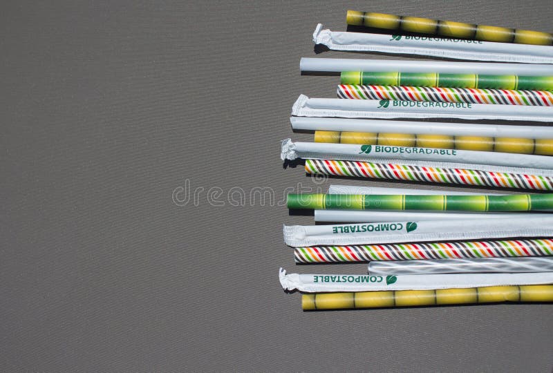 Range Biodegradable Cocktail Tubes Stock Image Image of problem