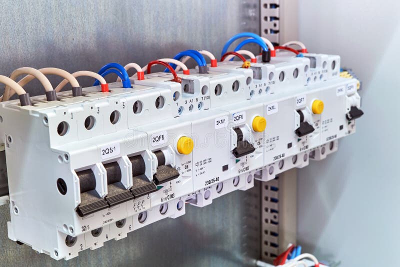 A Range Of Different Modular Electrical Devices In An Electrical