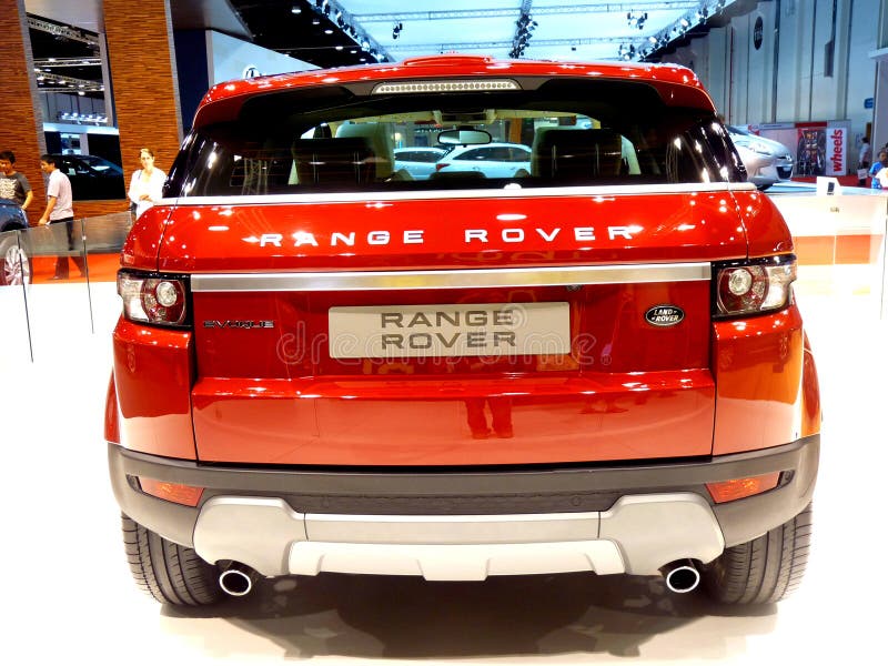 Range Rover Evoque Back View Editorial Photo Image of modern