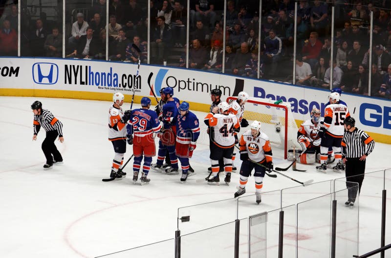 Rangers X Islanders Ice Hockey Game Editorial Photo Image of paul
