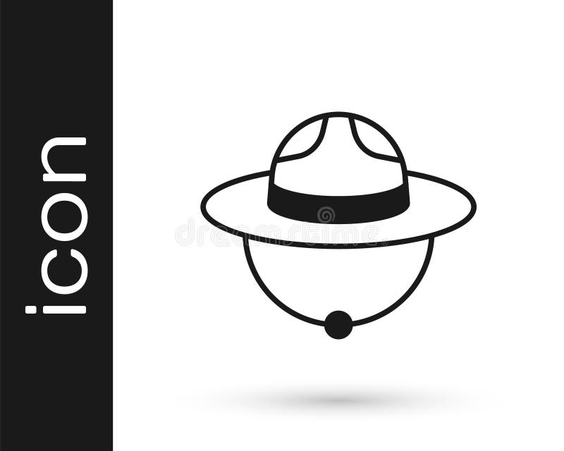 Rango canadese nero che rappresenta un'icona uniforme isolata su fondo bianco. vettore illustrazione vettoriale