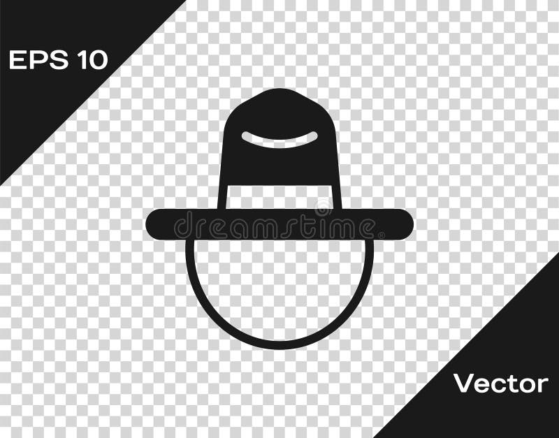 Rango canadese nero che rappresenta un'icona uniforme isolata su fondo trasparente. vettore royalty illustrazione gratis