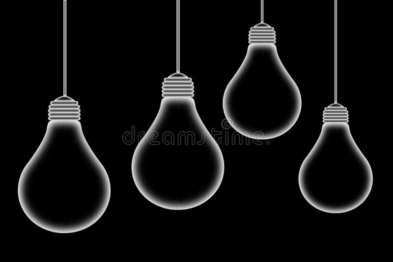 Rangée lumineuse des ampoules illustration libre de droits Rangée lumineuse des ampoules illustration libre de droits