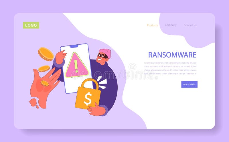 Ransomware concept. stock illustration