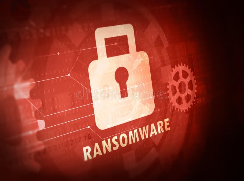 Ransomware Komputerowy wirus ilustracji