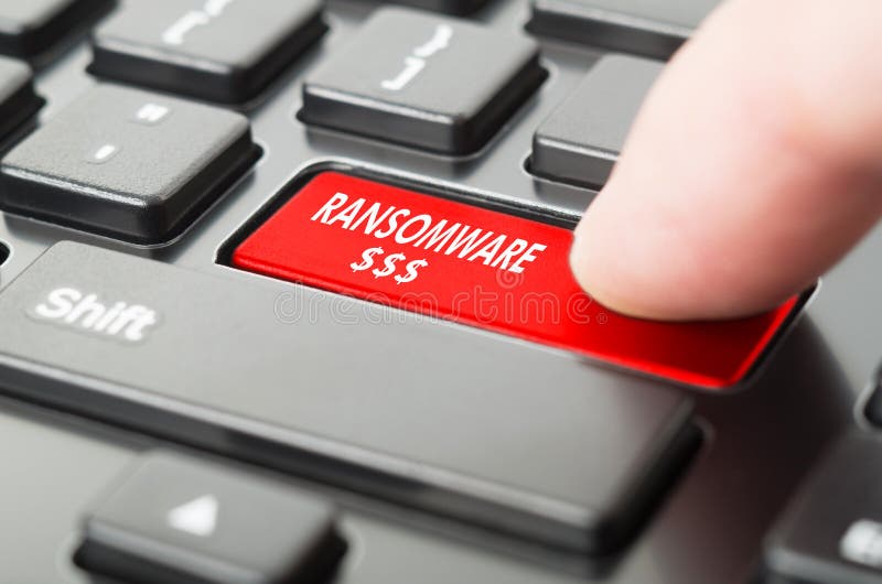 Ransomware op toetsenbordknoop die wordt geschreven royalty-vrije stock foto Ransomware op toetsenbordknoop die wordt geschreven royalty-vrije stock foto