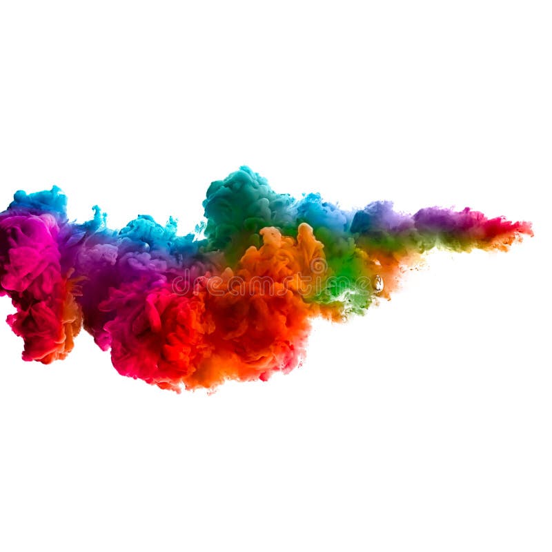 Raoinbow d'encre acrylique dans l'eau Explosion de couleur photo libre de droits Raoinbow d'encre acrylique dans l'eau Explosion de couleur photo libre de droits