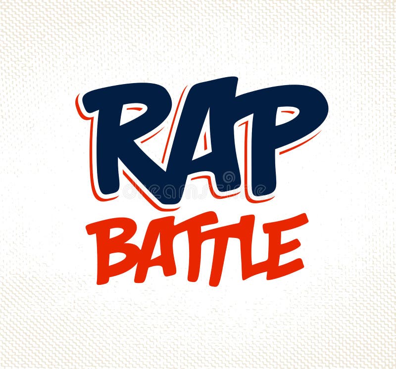 Rap batalistyczny wektorowy pisać na maszynie, muzyka ilustracji