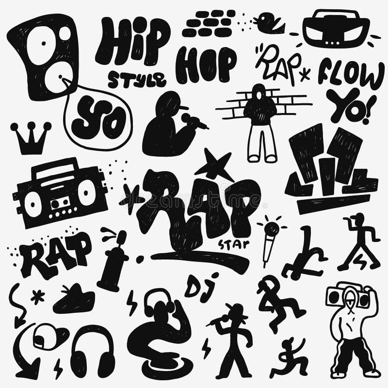 Rap doodles set