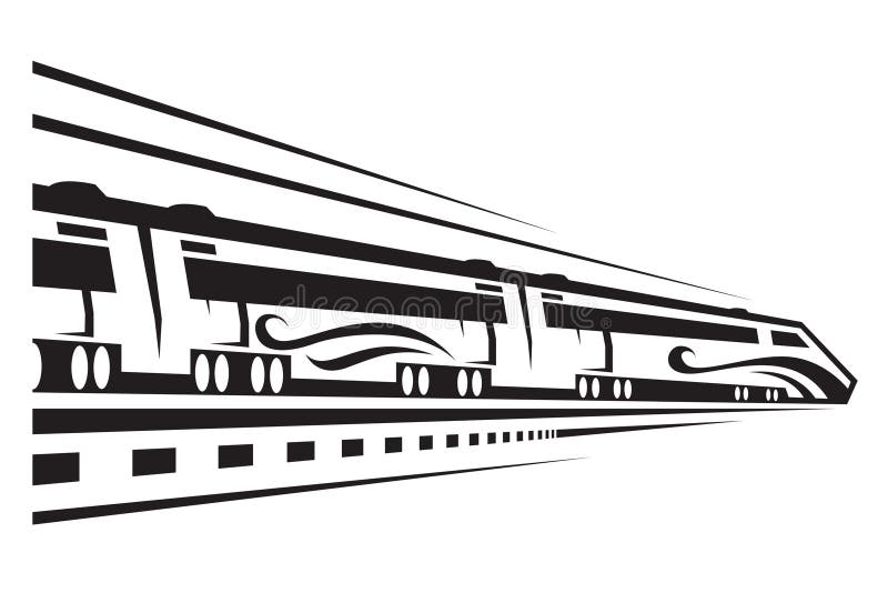 Rapid train royalty free illustration