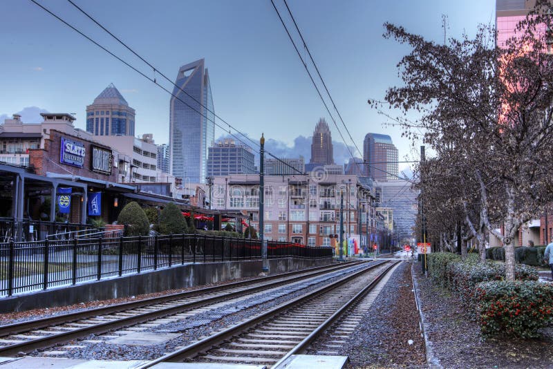 Rapid Transit in a Charlotte, Stati Uniti fotografia stock libera da diritti Rapid Transit in a Charlotte, Stati Uniti fotografia stock libera da diritti