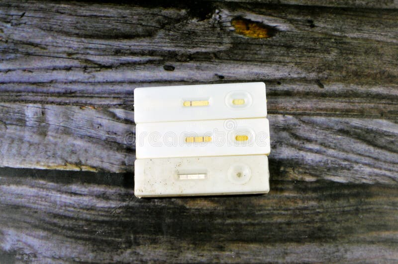 Rapid Urine Pregnancy Test Showing Positive and Negative Results