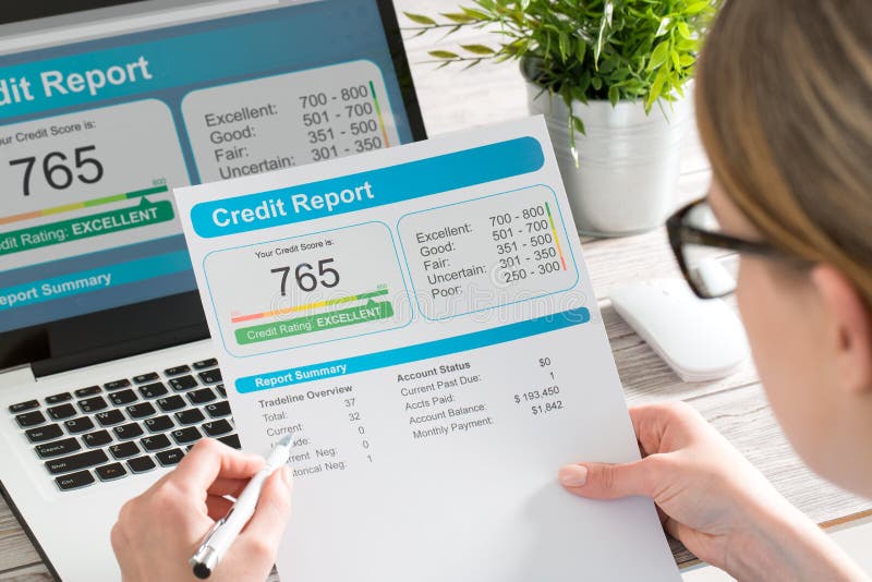 Report credit score banking borrowing application risk form document loan business market concept - stock image. Report credit score banking borrowing application risk form document loan business market concept - stock image