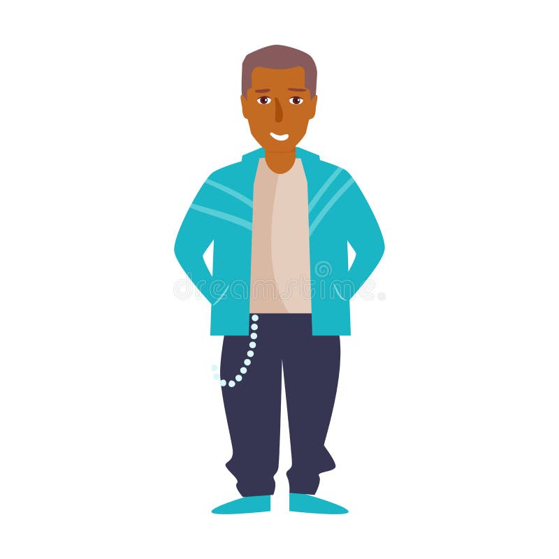 Rapper. Vector. Cartoon. Isolated Art Stock Vector - Illustration of