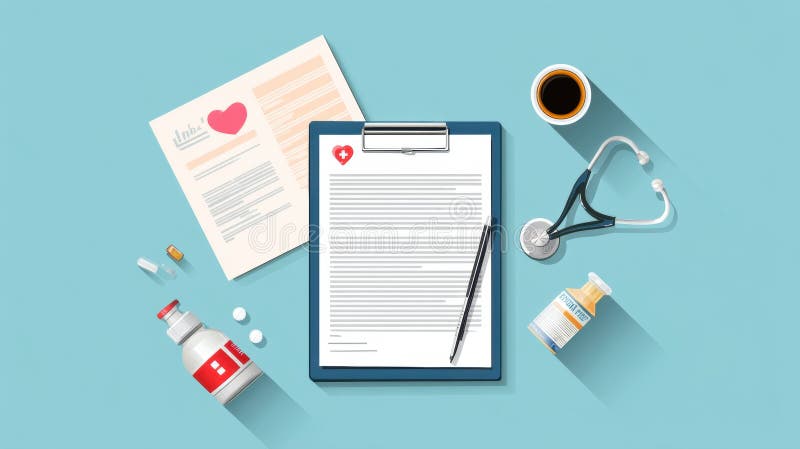 Referto medico generato dall'IA illustrazione di stock