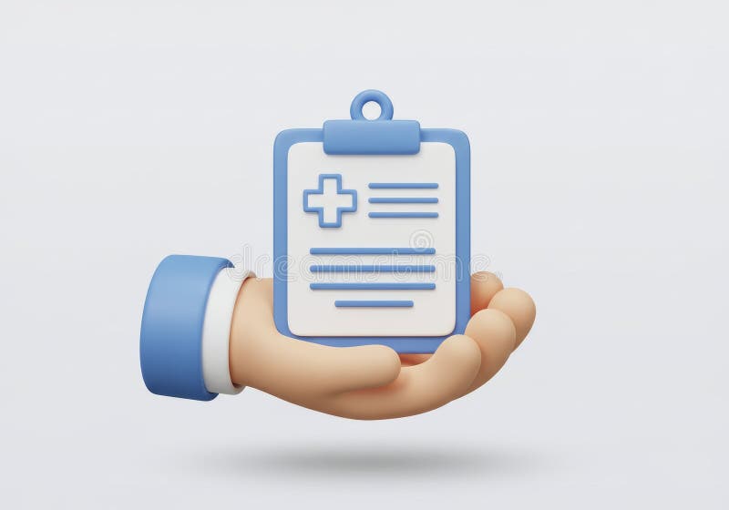 Rapporto medico generato AIG illustrazione di stock