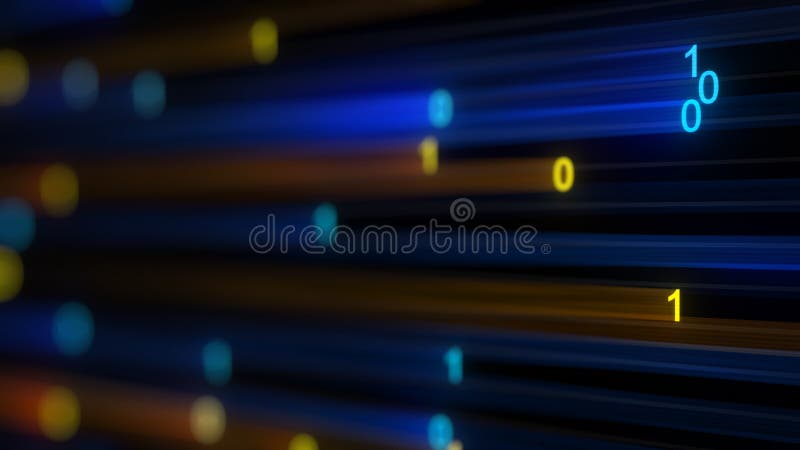 Rappresentazione binaria del flusso di dati di Digital con il DOF royalty illustrazione gratis Rappresentazione binaria del flusso di dati di Digital con il DOF royalty illustrazione gratis