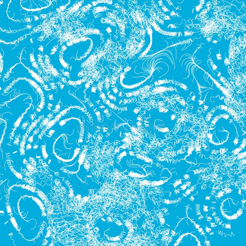 Rappresentazione colorata astratta di una scrittura ondulata casuale e curvata delle linee serie di elementi di progettazione illustrazione di stock