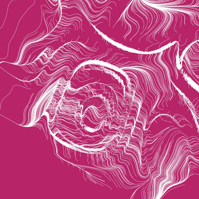Rappresentazione colorata astratta di una scrittura ondulata casuale e curvata delle linee serie di elementi di progettazione royalty illustrazione gratis