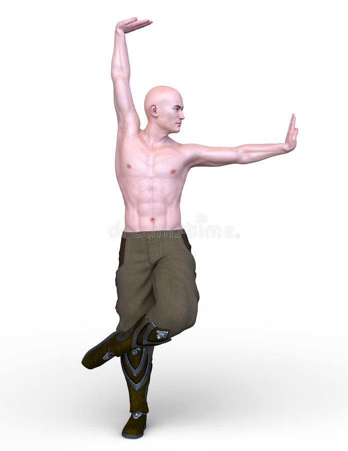 Rendering 3D CG di un eroe illustrazione vettoriale