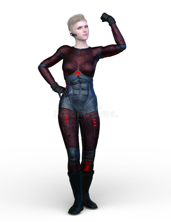 Rendering 3D in CG di un eroe royalty illustrazione gratis