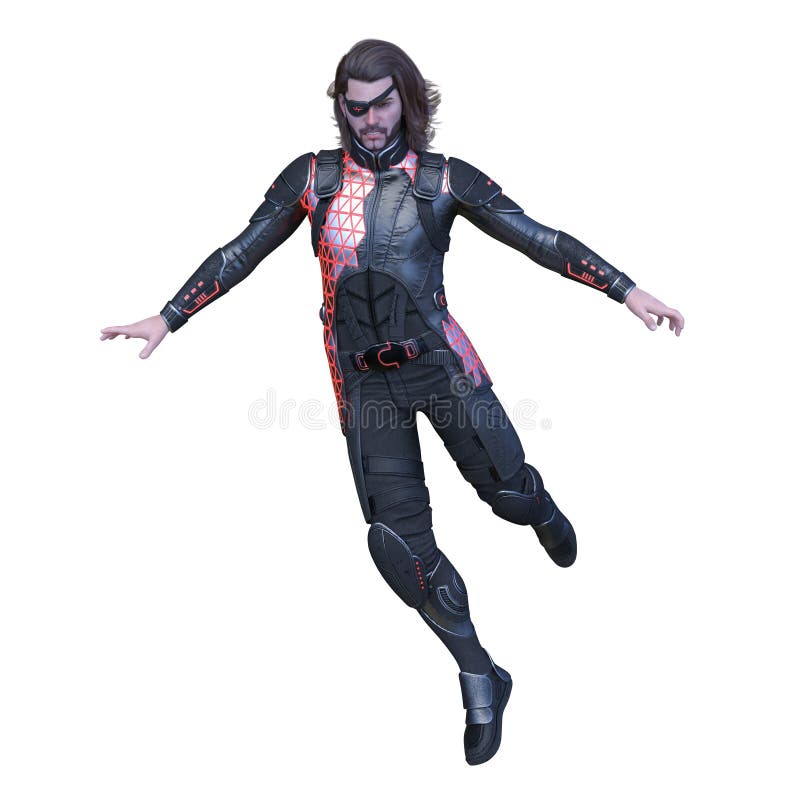 Rappresentazione di 3D CG dell'eroe royalty illustrazione gratis