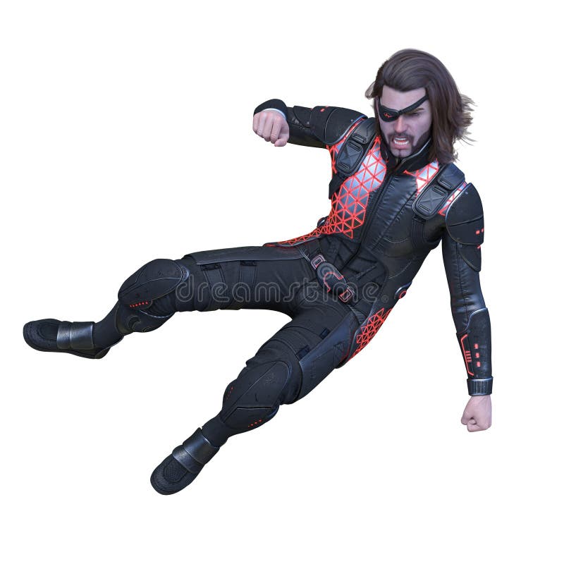 Rappresentazione di 3D CG dell'eroe royalty illustrazione gratis