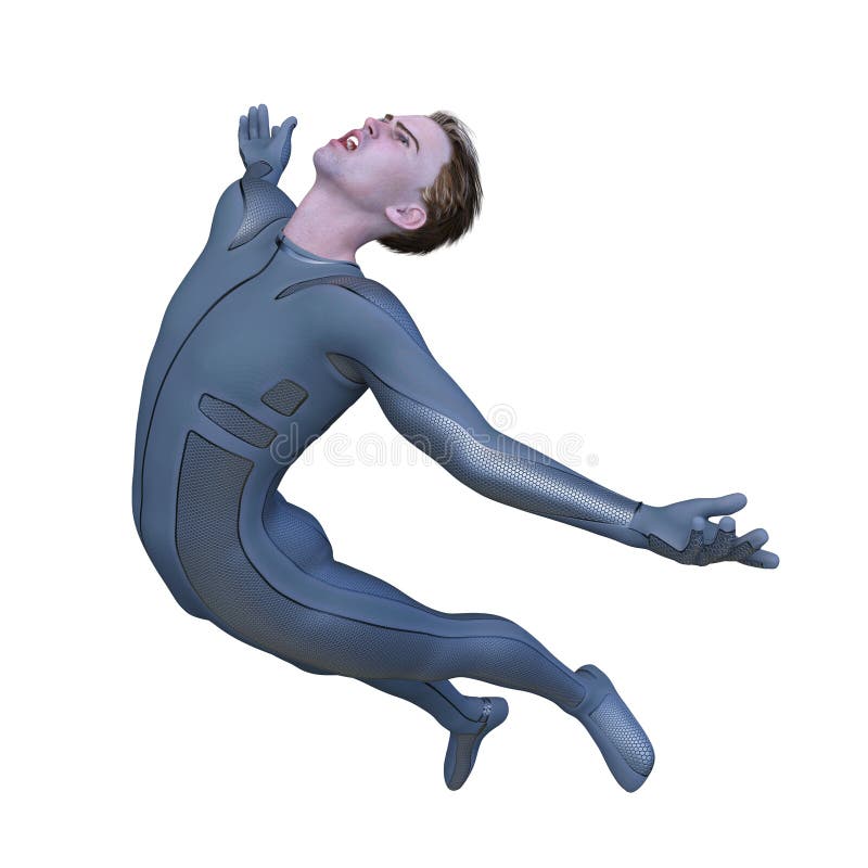 Rappresentazione di 3D CG dell'eroe illustrazione di stock