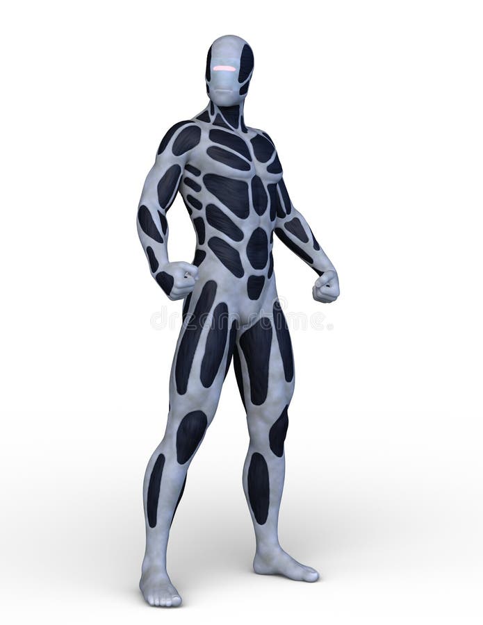 Rappresentazione di 3D CG dell'eroe illustrazione vettoriale