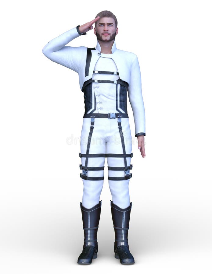 Rappresentazione di 3D CG dell'eroe illustrazione di stock