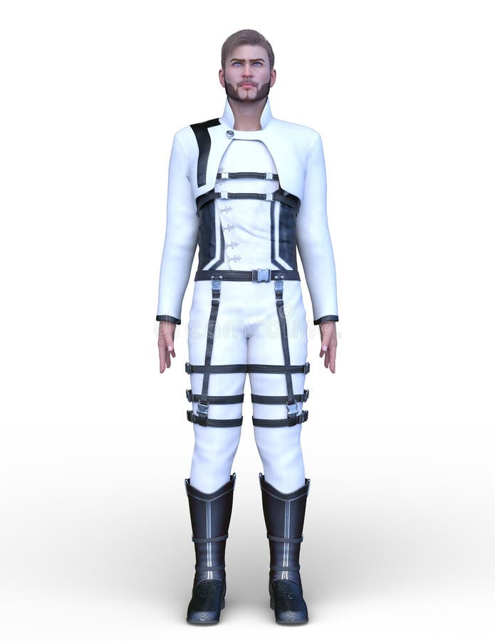 Rappresentazione di 3D CG dell'eroe royalty illustrazione gratis