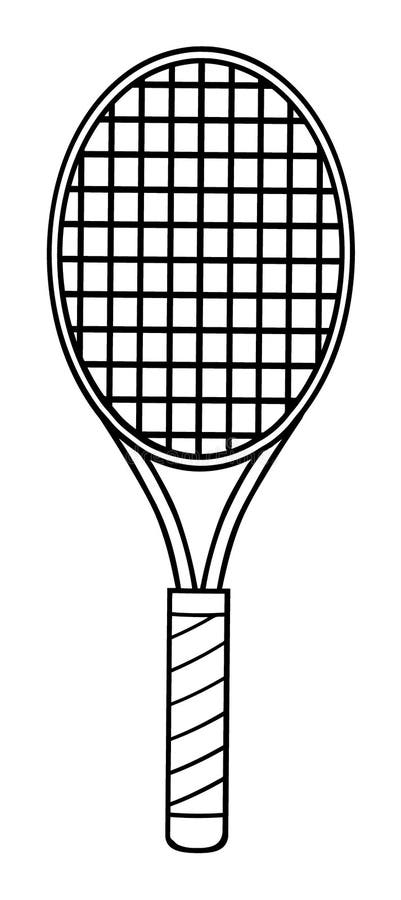 Raqueta De Tenis De Dibujos Animados En Blanco Y Negro Stock de ilustración - Ilustración de emblema, historieta: 194026398 Raqueta De Tenis De Dibujos Animados En Blanco Y Negro Stock de ilustración - Ilustración de emblema, historieta: 194026398
