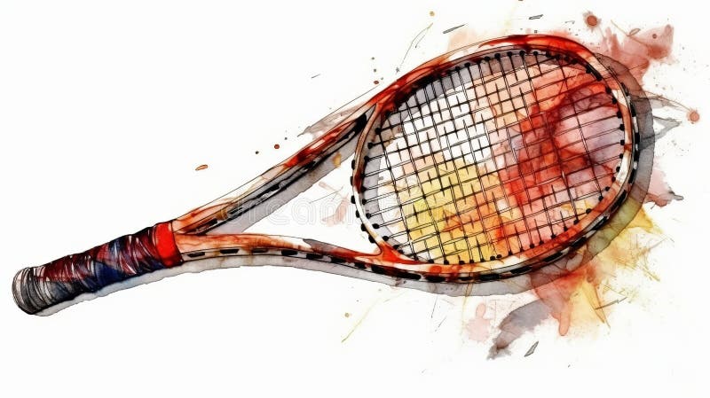 Raquette De Tennis Dessin Ai Génératif Illustration Stock - Illustration du  badminton, graphisme: 277201399