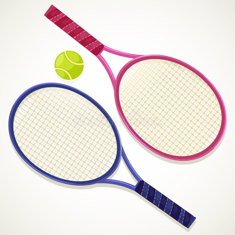 Ensemble D'article De Sport De Raquette Pour Le Tennis, Le Ping-pong, Le  Badminton Et La Courge Illustration de Vecteur - Illustration du billes,  matériel: 105629653