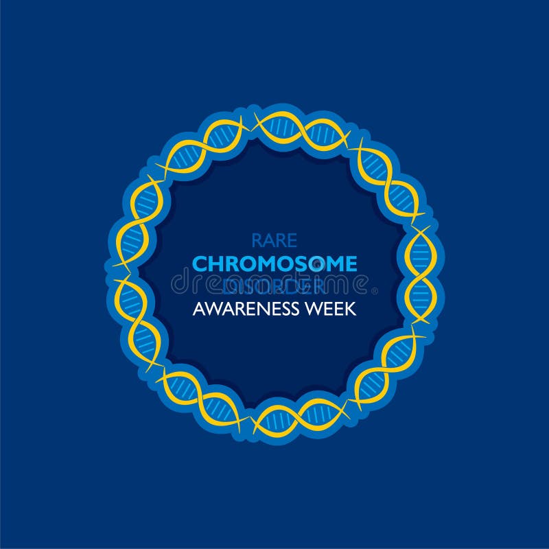 Rare Chromosome Disorder Awareness Week Concept Poster Stock Vector