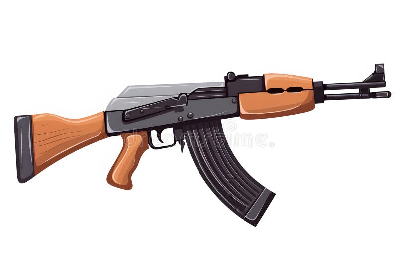 Ak47 Assault Rifle Stock Illustration - Download Image Now - AK-47