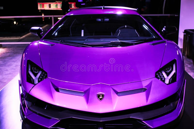 Rare Purple Lamborghini on Display Editorial Stock Image - Image of canon,  cellphonephotography: 139866944