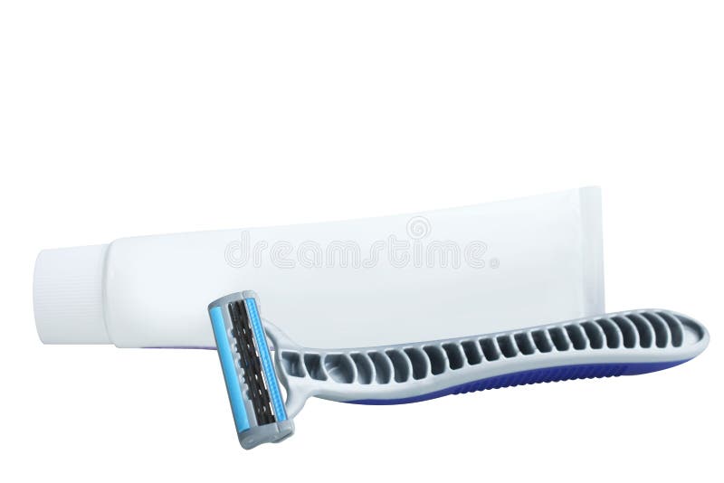 Rasieren des Gels und des Rasiermessers stockbilder Rasieren des Gels und des Rasiermessers stockbilder