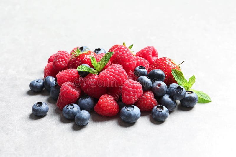 Raspberries, Strawberries and Blueberries Stock Image Image of group