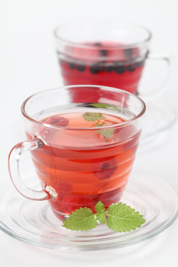 Raspberry and Blueberry Tea Stock Image Image of glass, black 15266297