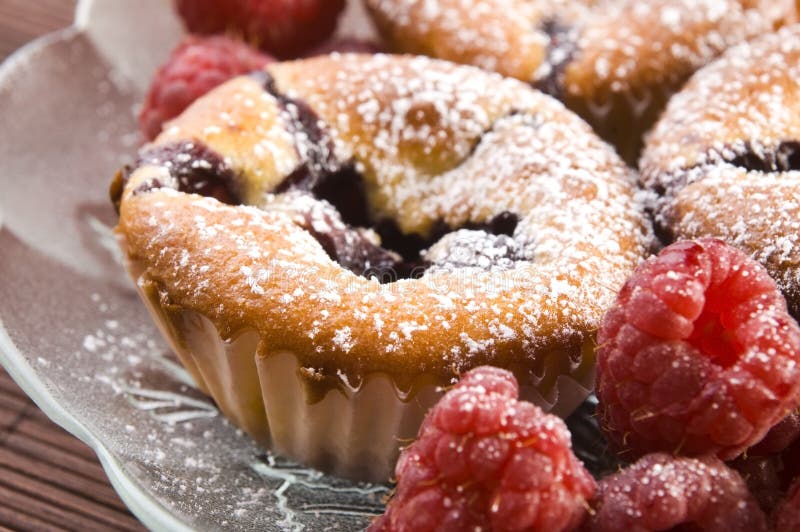 Raspberry Cookies with Fresh Fruits Stock Image Image of fruit, pastry 25600115
