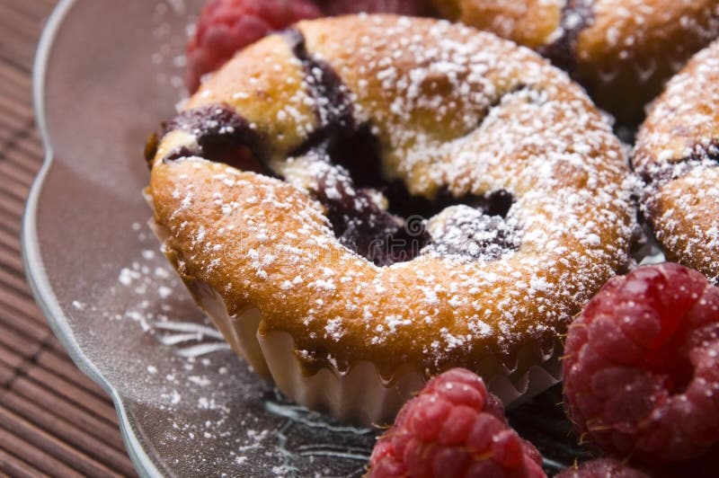 Raspberry Cookies with Fresh Fruits Stock Image Image of blue, coffee 25600245