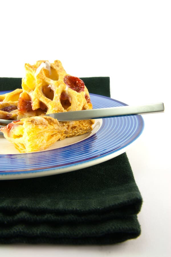 Raspberry Danish on a Plate