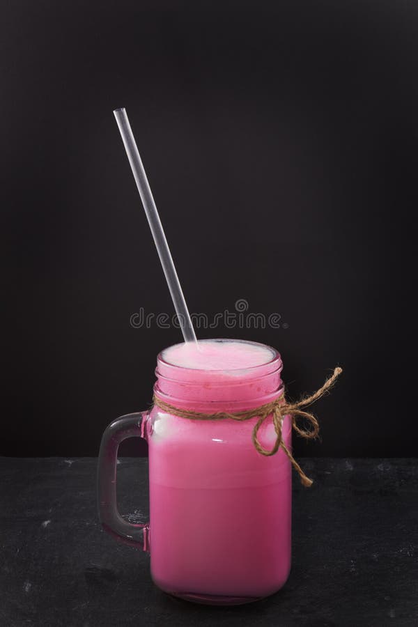 Whey Protein Shake with Raspberry Flavor Stock Photo Image of closeup